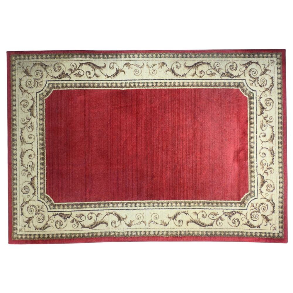 Kohl’s Maroon and Beige Mohawk Home Area Rug size 63”x92”